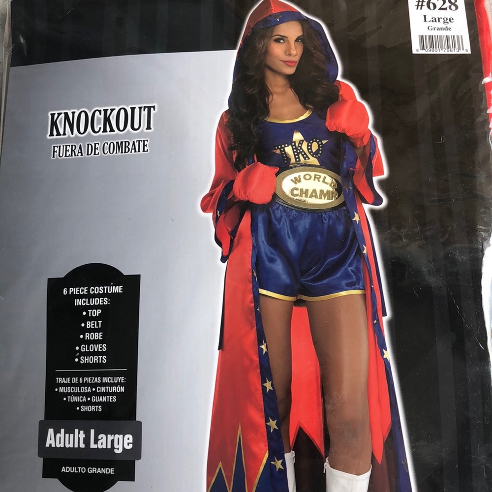 Knockout Adult Boxer Costume! New!